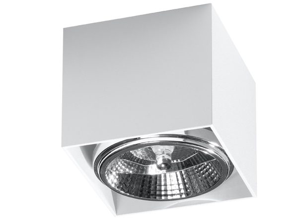 Designerska biała oprawa LED z głębokim źródłem światła