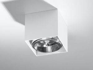 Miniaturka 1 - Nowoczesna biała lampa LED natynkowa z kierunkowym światłem