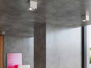 Miniaturka 11 - Nowoczesna aranżacja z szarą lampą LED w suficie betonowym