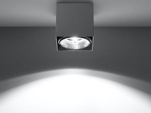 Miniaturka 8 - Szara oprawa LED natynkowa z głębokim osadzeniem światła