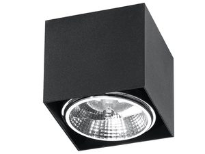 Miniaturka 12 - Designerska czarna oprawa LED sufitowa z głębokim kloszem