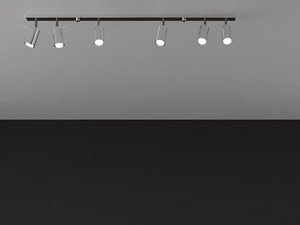 Miniaturka 22 - Ciemna ściana z chromowanym kinkietem LED i okrągłą głowicą