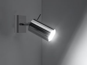 Miniaturka 20 - Kinkiet chromowany LED świecący w górę na białej ścianie