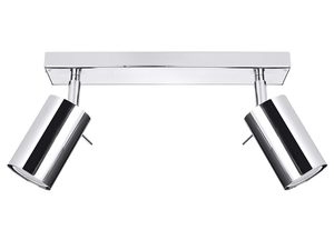 Miniaturka 18 - Listwa sufitowa chromowana z dwoma reflektorami regulowanymi GU10
