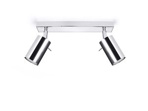 Miniaturka 19 - Chromowana listwa sufitowa z reflektorami na szynie metalowej