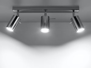 Miniaturka 2 - Industrialna lampa LED sufitowa z trzema reflektorami