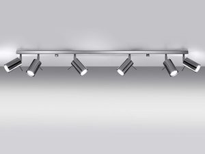 Miniaturka 12 - Listwa sufitowa chrom sześć reflektorów z oświetleniem LED