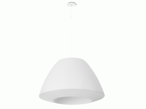 Designerska biała lampa LED o teksturowanej powierzchni