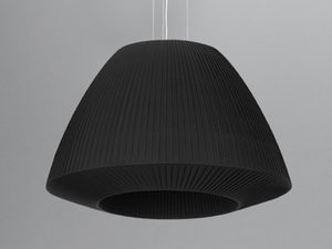 Miniaturka 7 - Designerska lampa LED czarna z teksturą i miękkim światłem
