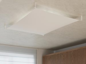 Miniaturka 4 - Kwadratowa biała lampa LED sufitowa zamontowana przy suficie