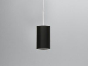 Miniaturka 1 - Czarna lampa LED wąska, wisząca z gładką strukturą