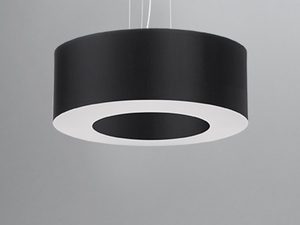 Miniaturka 1 - Czarna lampa LED z kontrastowym wnętrzem w stylu industrialnym