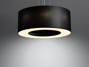 Miniaturka 2 - Czarna designerska lampa LED z jasnym wnętrzem i zawiesiem