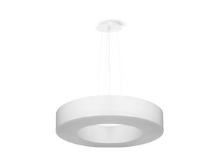Miniaturka 14 - Nowoczesna lampa LED biała z pierścieniem, zawieszana na lince
