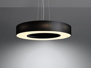 Miniaturka 8 - Czarna designerska lampa LED z pierścieniem i zawiesiem