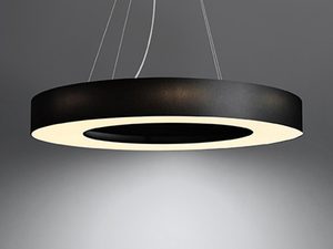 Miniaturka 8 - Designerska czarna lampa LED z podświetleniem wewnętrznym