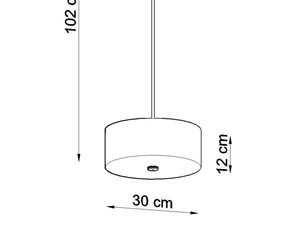 Miniaturka 12 - Schemat montażu lampy LED o wysokości 102 cm