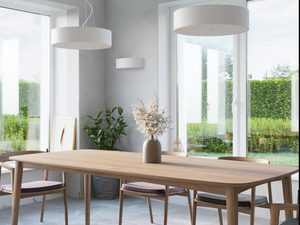 Miniaturka 3 - Nowoczesna jadalnia z dwoma białymi lampami LED