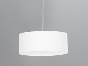 Miniaturka 1 - Biała nowoczesna lampa LED wisząca o cylindrycznej formie