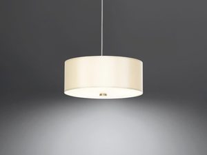 Miniaturka 2 - Kremowa lampa LED wisząca, okrągły klosz, styl japandi