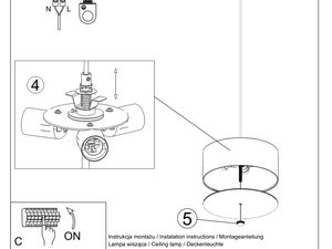 Miniaturka 13 - Montaż lampy LED – rysunek techniczny z komponentami