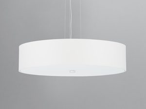 Miniaturka 7 - Nowoczesna biała lampa LED wisząca o prostym cylindrycznym kształcie