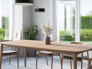 Miniaturka 3 - Jasny salon z czarną lampą LED w stylu skandynawskim