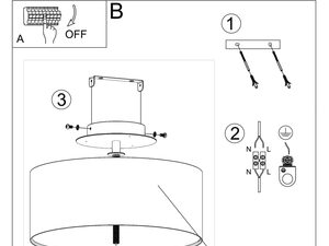 Miniaturka 13 - Rysunek techniczny lampy LED z montażem sufitowym