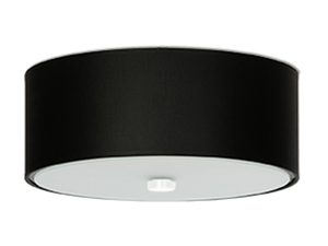 Miniaturka 6 - Czarna nowoczesna lampa LED sufitowa z mlecznym spodem