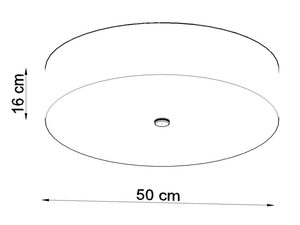 Miniaturka 12 - Rysunek techniczny okrągłej lampy LED o średnicy 50 cm