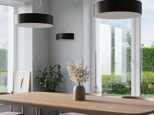Miniaturka 3 - Lampa LED nad drewnianym stołem w stylu japandi