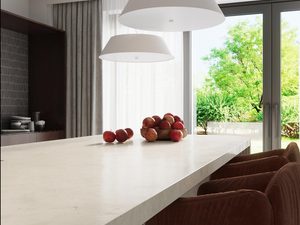 Miniaturka 4 - Czarno-białe lampy LED w eleganckiej kuchni z jabłkami