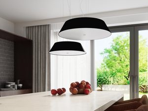 Miniaturka 10 - Designerskie czarno-białe lampy LED wiszące nad blatem