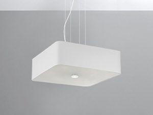 Miniaturka 7 - Kwadratowa biała lampa LED z matowym kloszem