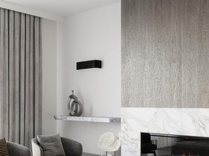 Miniaturka 3 - Czarna kwadratowa lampa sufitowa LED w jasnym salonie