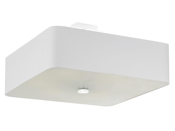 Lampa LED sufitowa, biały kwadrat z mleczną szybą w stylu modern