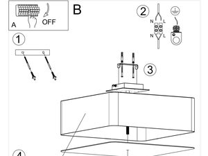 Miniaturka 13 - Rysunek montażowy plafonu LED – instrukcja czteroelementowa