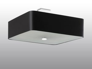 Miniaturka 7 - Czarny plafon LED z zaokrąglonymi narożnikami i matową szybą