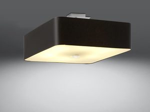 Miniaturka 8 - Kwadratowy plafon LED w kolorze brązowym z mlecznym kloszem