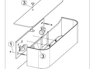 Miniaturka 13 - Rysunek montażowy plafonu LED z dwoma modułami świetlnymi