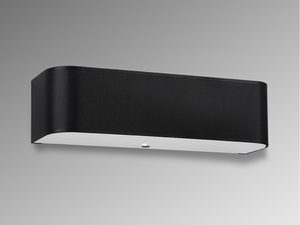 Miniaturka 7 - Czarny kinkiet LED z mleczną dolną osłoną światła