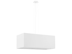 Miniaturka 6 - Biała lampa prostokątna LED zawieszona na linek stalowych