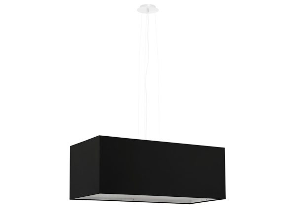 Nowoczesna prostokątna lampa LED w kolorze czarnym