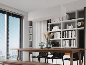 Miniaturka 4 - Wnętrze z białą podłużną lampą LED nad stołem