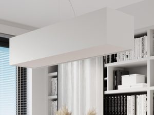 Miniaturka 5 - Biała lampa liniowa LED w minimalistycznej jadalni