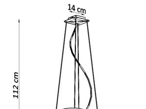 Miniaturka 11 - Techniczny rysunek lampy sufitowej z prostokątnym profilem