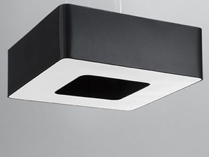 Miniaturka 6 - Nowoczesna lampa sufitowa LED czarno-biała z otwartym środkiem