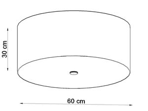 Miniaturka 14 - Abażur sufitowy LED o wymiarach 60 cm – rysunek techniczny