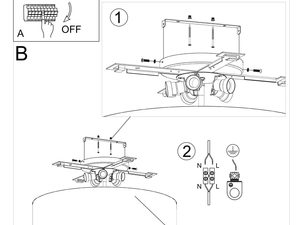 Miniaturka 13 - Schemat instalacji lampy wiszącej LED z abażurem