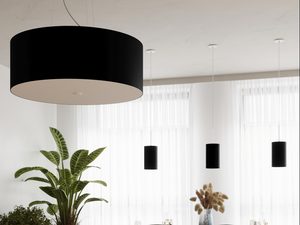 Miniaturka 11 - Salon z zasłonami i czarnymi lampami LED owalnymi